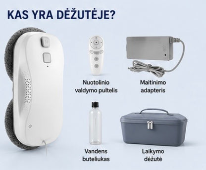 WA5 išmanus langų valymo robotas su ultragarsiniu purškimu