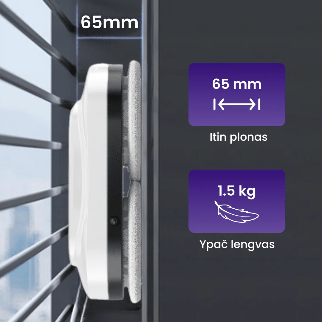 Langų valymo robotas su dvipuse purškimo sistema ,,OVOX R8″ (2025 m. modelis)